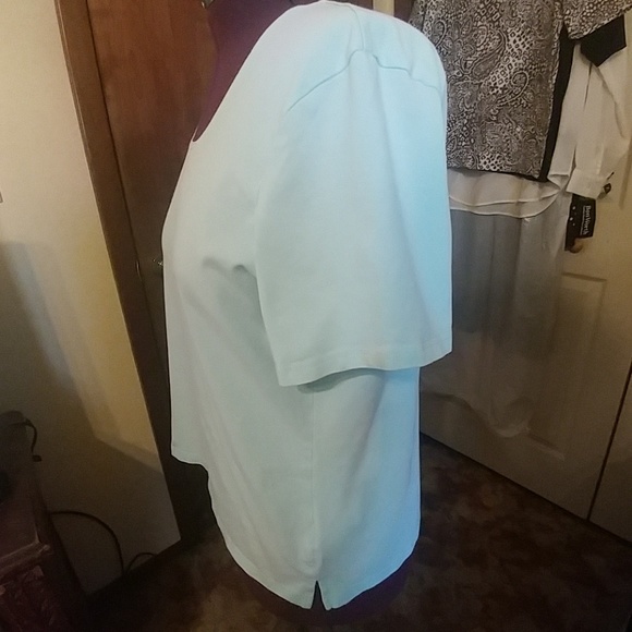 Eddie Bauer Aqua Round Neck Top - Picture 2 of 4